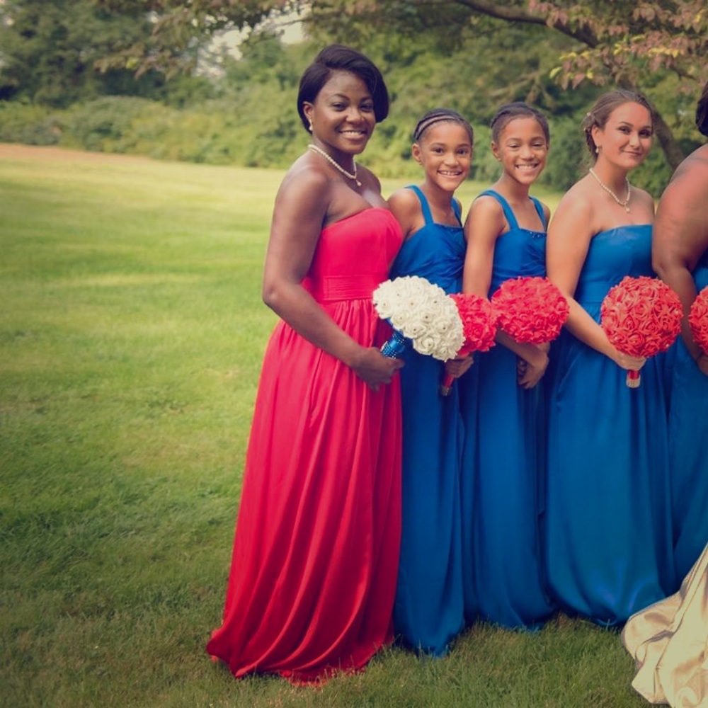 VALENTINO RED BRIDESMAID DRESS BY VERA WANG